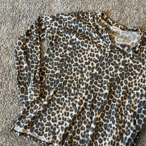 Leopard Print Henley